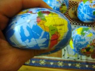 INCH FOAM STRESS BALL EARTH WORLD GLOBES LOT OF 6 PIECES BRAND NEW 