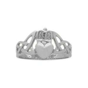  Genuine Sterling Silver Claddagh Knot Ring   825 Jewelry