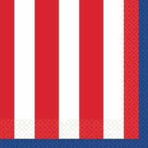  Stars and Stripes Beverage Napkins (36 per package) Toys & Games