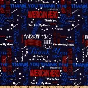  American Heros 108 Quilt Backing Red/Blue Fabric By The 