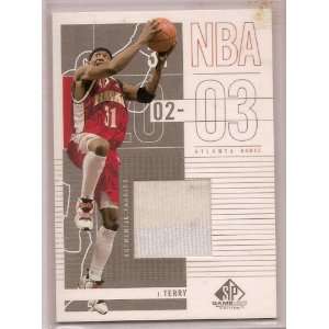 2002 SP Game used Authentic Fabrics Jason Terry Game Used 