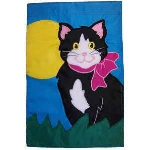  Kitty Kat Decorative Flag   Black and White Cat Garden Flag 