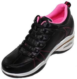 TOTO W2611   3.7 Women High Heel Black Sport Sneakers  