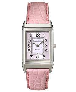 JLC Reverso Classique Womens Pink Quartz Watch  