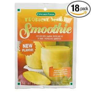 Concord Tropical Mango Smoothie Mix, 1.8 Ounce Packages (Pack of 18 )