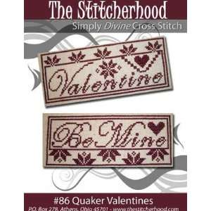    Quaker Valentines   Cross Stitch Pattern Arts, Crafts & Sewing