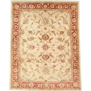  68 x 87 Ivory Hand Knotted Wool Ziegler Rug Furniture 