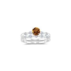  0.27 Cts Diamond & 0.85 Cts Citrine Matching Ring Set in 