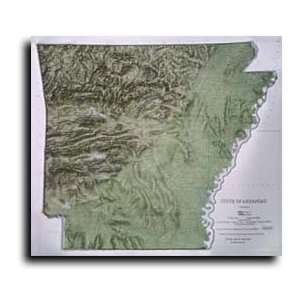  Arkansas Topographic Relief Map 