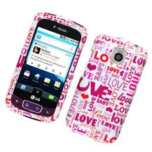  Pink Red Love Love Love Design Snap on Hard Skin Shell 