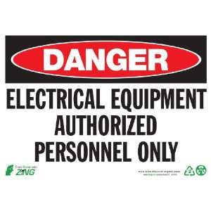 Zing Eco Safety Sign, Header DANGER, ELECTRICAL EQUIPMENT 