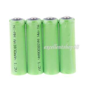 New 4x Rechargeable AA Battery 3800 mAh Ni MH 1.2V  