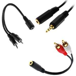   5mm Male Stereo Adapter + 6FT 3.5mm Stereo Audio Extension Cable M/F