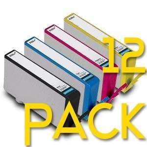  12 Pack HP 920 XL Black & Colors Compatible Ink Cartridge 