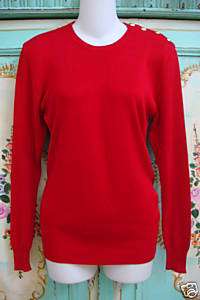 RALPH LAUREN RED Purple Label Couture Sweater SILK M  