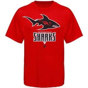  Jacksonville Sharks Youth Red Official Logo T shirt 