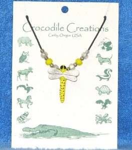 DRAGONFLY NECKLACE TOTEM GARDEN POND INSECT FROG PAD 47  