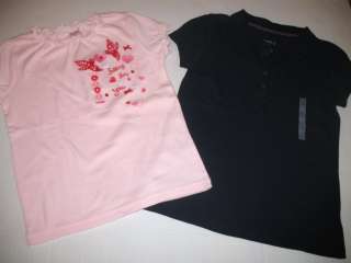 Gymboree Pink Heart Valentines Day Shirt Old Navy Blue Polo Lot 6 6X 