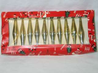 Vintage Christmas Feather Tree Glass Icicle Ornaments  