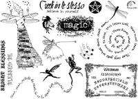 ITS MAGICK Fairy witchy Unmounted rubber stamps SHEET  
