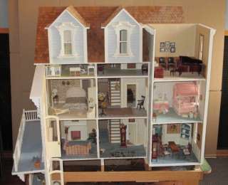   Ann Victorian Harlingen Miniature Doll House Fully Furnished 11 Rooms