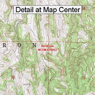  USGS Topographic Quadrangle Map   Bordeaux, Nebraska 