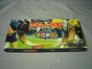 Monopoly Super Bowl 32 Denver vs Green Bay Edition NICE  