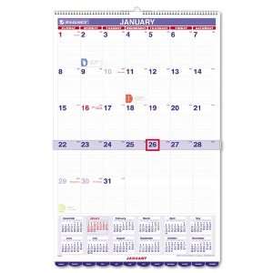  AT A GLANCE  Wall Calendar with Colorful Reminder 