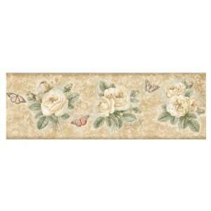 allen + roth Beige Romantic Rose Wallpaper Border LW1340724  