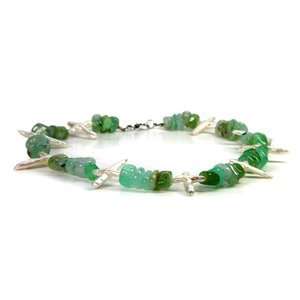  Pearl Crosses and Chrysoprase Crystal Bracelet Everything 