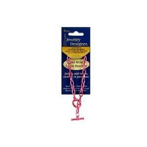  Darice Jewelry Designer Bracelet 8 Cable Chain Hot Pink 