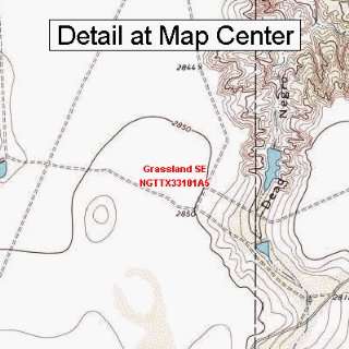  USGS Topographic Quadrangle Map   Grassland SE, Texas 