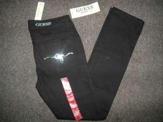   GUESS Girls Daredevil Skinny Leg Slim Fit Jeans BLACK Sz 8 $36  