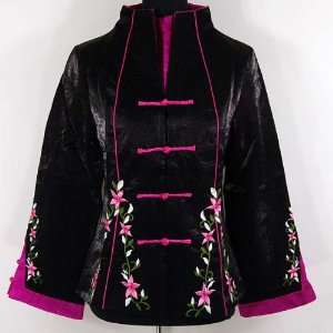  Floral Noble Embroidered Jacket Top Black Available Sizes 