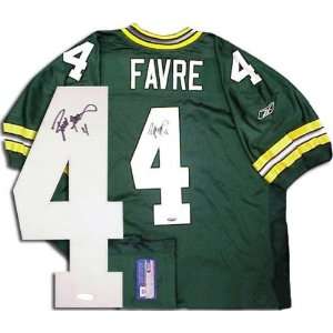 Brett Favre Green Bay Packers Autographed Green Reebok Jersey  