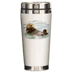  Sea Otter Funny Ceramic Travel Mug by  Kitchen 