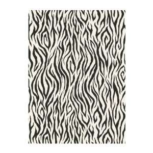   YK0116 Zebra Skin Wallpaper, White Background/Black