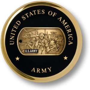  Army Montage Brass Coaster 
