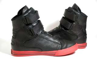 Supra TK Society Terry Kennedy Pro Model Black Perf Leather Red Sole P 