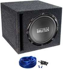 Hifonics Brutus BRZ12D4 12 1200 Car Stereo Subwoofer + Vented Sub Box 