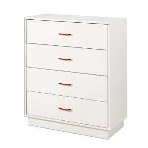 South Shore Logik Four Drawer Chest in Pure White 