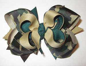 Camo Boutique Hair Bow Camoflage Toddler Baby Hairbow  
