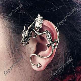 Gothic Earring/Vintage Antique Bronze Dragon’S Lure Ear Cuff Warp 