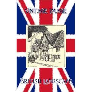   Stickers, 6.35cm x 3.81cm each, British Landscape Old Angel Inn Theale