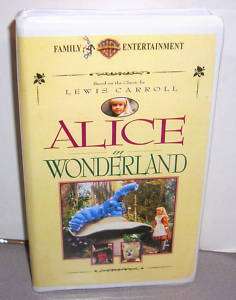 ALICE IN WONDERLAND 1985 VHS CLAM SHELL CASE  