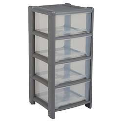 Buy Wham 4 drawer tower, clear & silver from our Childrens Storage 