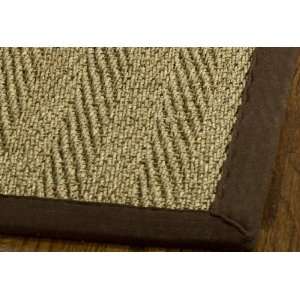   Fibers Collection Natural and Brown Seagrass Square Area Rug, 8 Feet