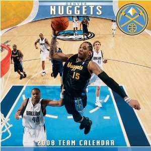  Denver Nuggets 12 x 12 2008 NBA Wall Calendar Sports 