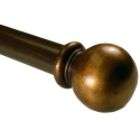 BCL 125BL28, Classic Ball Curtain Rod, Antique Gold Finish, 28 in. to 