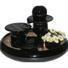 Alpine 3 Level Feng Shui Table Top Fountain in Black